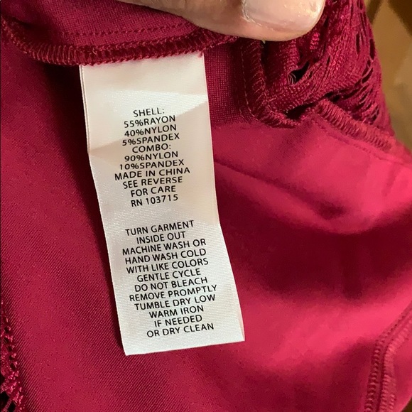 Nanette Lepore burgundy dress size 10 - Picture 8 of 8